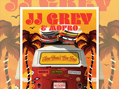 JJ Grey & Mofro Gig Poster band clean design drawing gig poster illustration poster poster design screen print vector