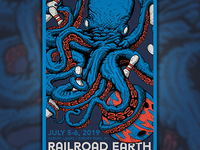 Railroad Earth Gig Poster art band design drawing gig poster illustration poster poster design screen print