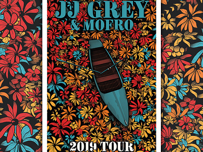 JJ Grey & Mofro 2019 Tour Poster art band design drawing gig poster illustration poster poster design screen print