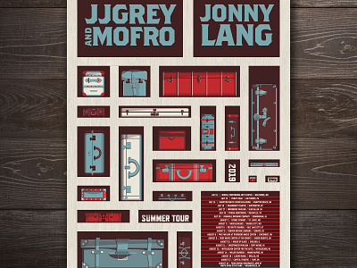 Tour Poster for Jonny Lang / JJ Grey & Mofro art design gig poster illustration poster vector