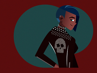 Skull crew character character design design illustration illustrator rock skull woman