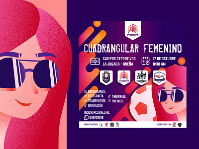 WOMEN'S SOCCER EVENT characters editorial design event events illustration poster design soccer sports design woman