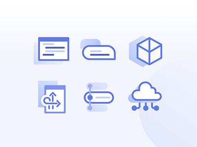 Dialogueflow icons landingpage technical illustrator