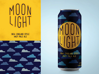 Moon Light beer beer design branding can design graphic design packaging