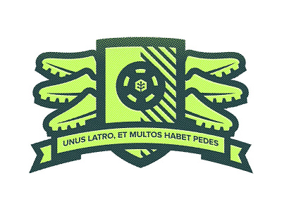 MultiFooted Bandit crest edmonton granify halftone illustration logo soccer