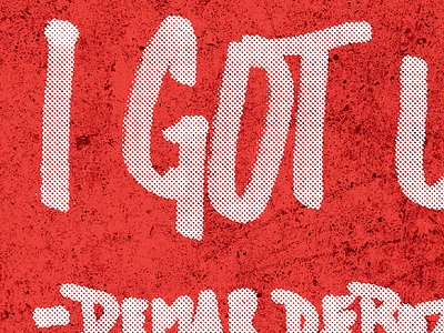 DeMar is Official calligraphy halftone illustration lettering