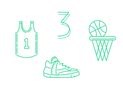 Hoops Icons basketball edmonton figma icon illustration line vector