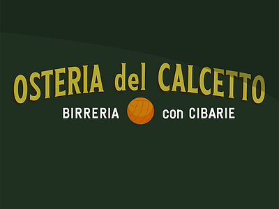 Osteria del Calcetto illustration italy milan sign signage typography