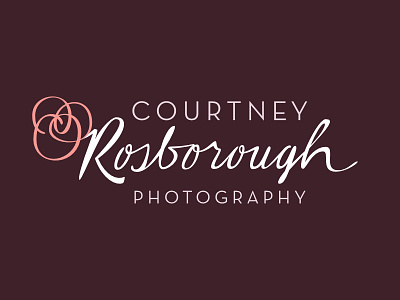 Courtney Rosborough Photography branding edmonton icon lettering logo photography rose script