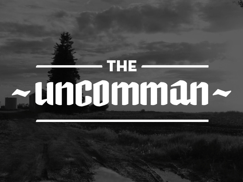 Uncomman Wordmark branding blackletter lettering typography logo edmonton