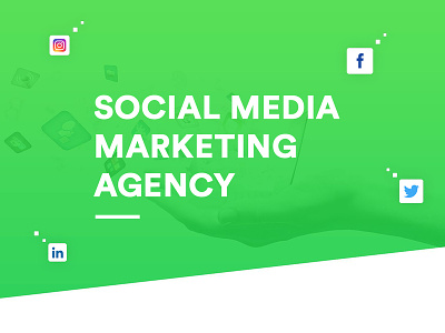 SMM Agency Web UI branding design flat social media advertising agency social media marketing company ssd web