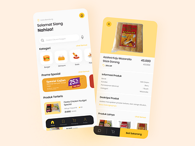 N3 Froze Food App app design flat minimal ui ux web