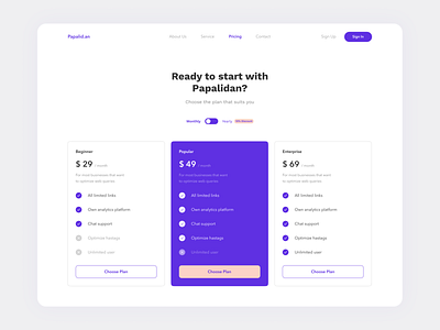 Pricing Page Exploration