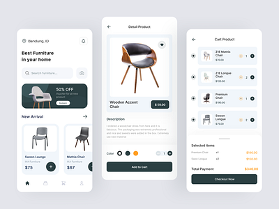 Furniture Shop App 🔥 app chair clean ecommerce furniture furnitureapp furnituredesign grocery minimal shopping uidesign web