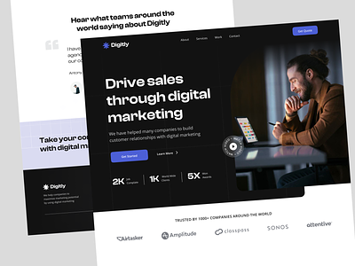 Digitly - Digital Marketing Landingpage ad ads agency clean design digitalmarketing fb ig landingpage marketing minimal sales sass seo social web