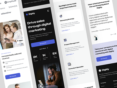 Digitly - Digital Marketing Landingpage Responsive ads agency clean design digital marketing fb ig landing page minimal saas landing page sales sass seo social media