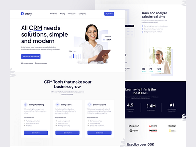 Infiny - CRM Landing Page