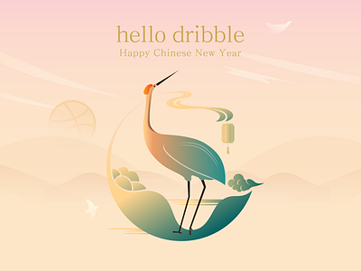 Hello Dribbble! 2019 chinese new year illustration 插图
