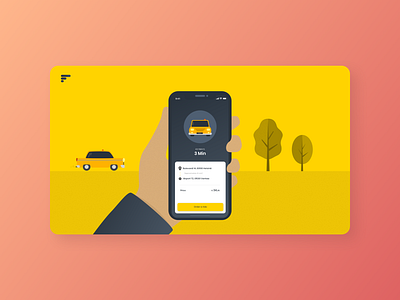 T A X I 🚀 advertisement flat illustration illustration illustration art sketch taxi taxi app ui