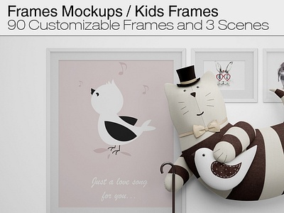 Frame Mockups / Nursery Mockups artwork display creative design frame mock up frame mockup frames mockup interior kids room mock up mockup mockups photo photorealistic picture frame picture mock up poster present presentation profesional psd