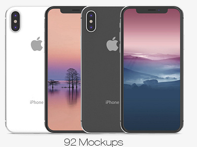 Apple Iphone X Mockups Space Gray And Silver By Alexander On Dribbble