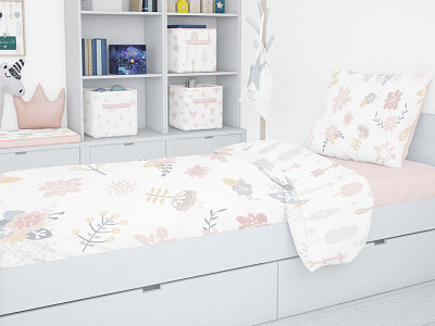 Kids Bedding Mockup Pack bed bed linens bed mock up bedclothes bedding bedding and linen bedding set bedding set template bedding sheets bedroom bedset cotton cover curtains double duvet duvets kids bed kids bed set kids room
