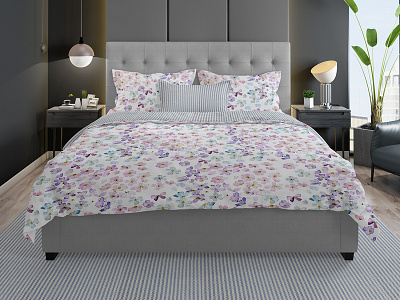 Bedding Mockup Set bed bed linens bed mock up bed set bedclothes bedding bedding and linen bedding set bedding sheets bedroom carpet mockup coastal bedroom coastal style double duvet linen mock up pattern pillow pillow cases