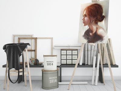 Easel Stand with Canvas Mockup Pack