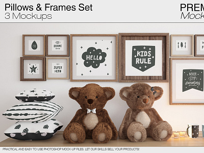 Pillows Frames & Mugs Mockup Set