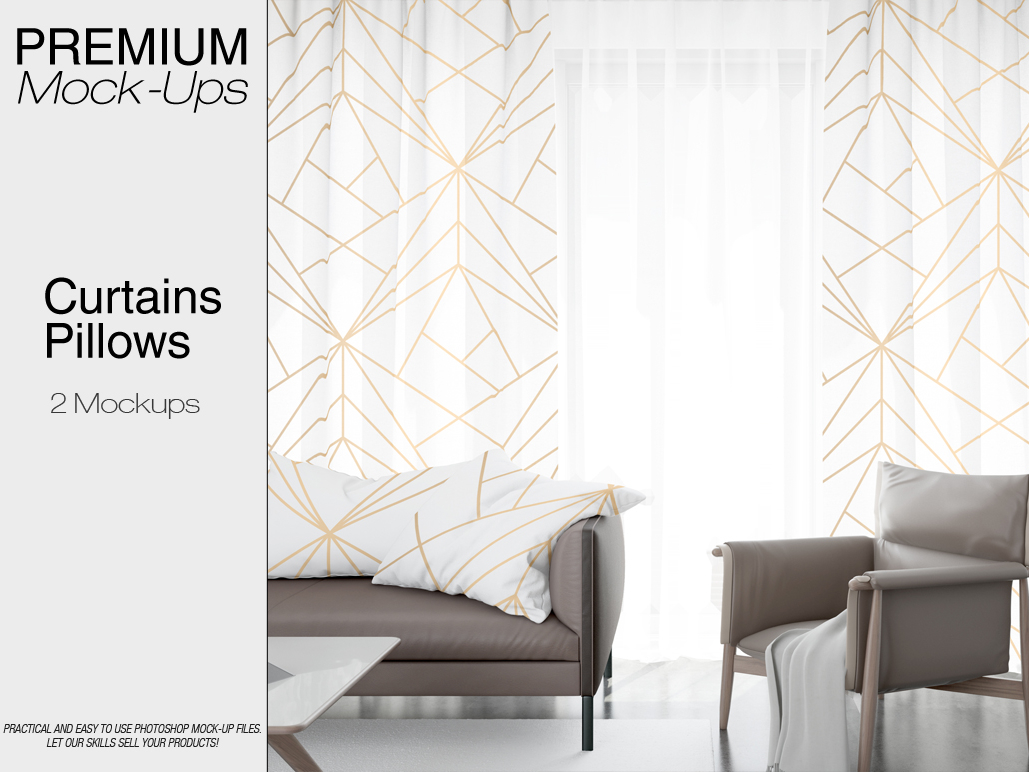 Download Pillows And Curtains Mockup Pack By Alexander On Dribbble