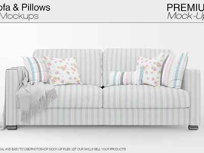 Sofa & Pillows Mockup Pack couch couch generator couch mockup cushion mockup cushions custom sofa damask fabric pillow pillow mockup settee sofa sofa damask sofa design sofa generator sofa mockup sofa pillow textile