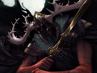 The Horned One celtic dark fantasy fantasy fantasy art
