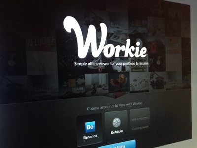 Workie App app behance dribbble ipad workie