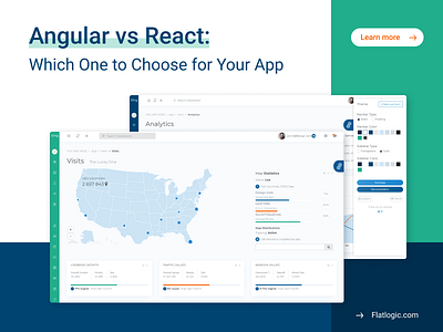 Angular vs React: Which One to Choose for Your App angular app article blog design frontend graphic design illustraion interface javascript react ui ux web webdev webdevelopment