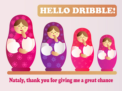 Childhood memories branding card character children children book illustration children design color colorful design dall flat funny hello illustraiton matryoshka doll national nesting doll russian souvenir toys toys design