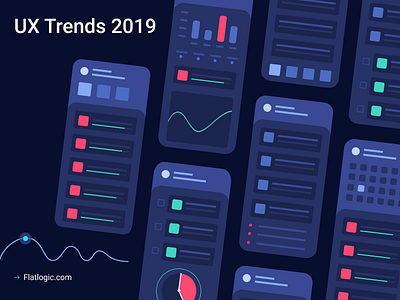 UX Trends 2019 article blog design graphic graphic design illustraion interface mobile ui ux
