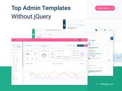 Top Admin Templates Without jQuery admin admin template angular article blog dashboad design frontend graphic design illustraion interface react ui ui design ux vue web