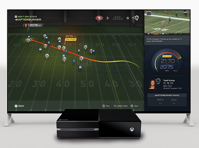 NFL on Xbox One interaction design product design user experience user interface