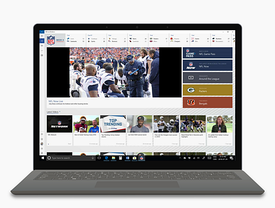 NFL on Windows 10 product design user experience user interface