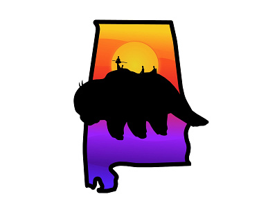 Appabama sticker adobe illustration illustrator ipad silhouette sticker sunset vector