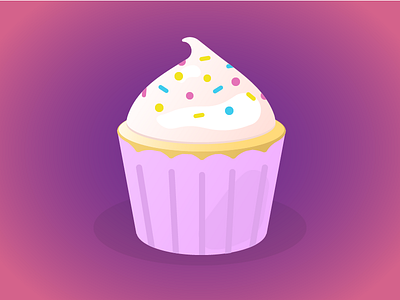 I love cupcakes 2.0 cupcake dessert food illustration pink vector