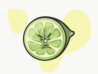 Sour adobe draw character fruit illustration ipad lime sour vector