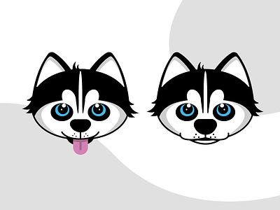 Husky Pup adobe animal badge cartoon character cute dog eyes husky illustration illustrator pet puppy sticker stickers tongue vector