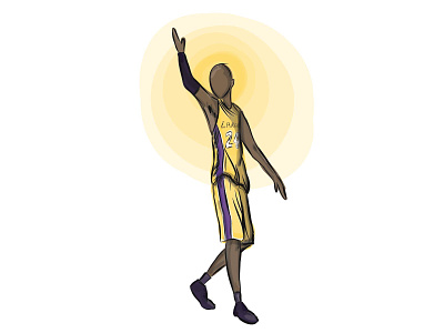 Thanks Kobe adobe adobe draw basketball draw illustration ipad kobe kobe bryant lakers vector