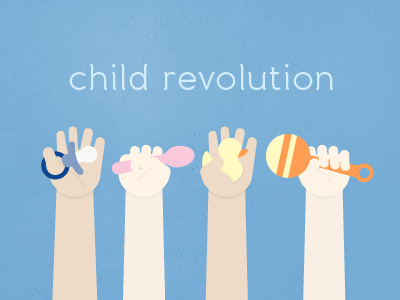 Child Revolution baby child duck illustration minimal revolution