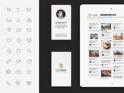 Choicepunch Identity business card card icons ui ux website