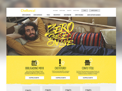 CheBanca! Website bank icons image texture typeface ui ux website