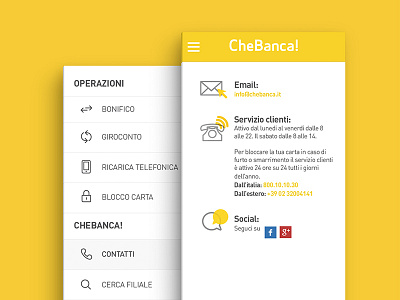 Chebanca App Contact Page