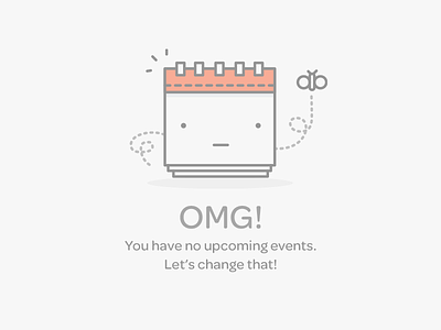 Events Empty Data Set butterfly calendar error eventbrite illustration