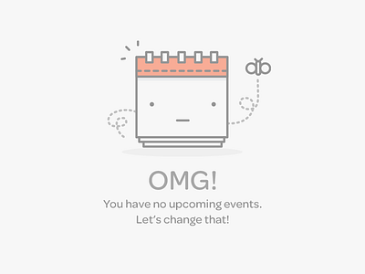 Events Empty Data Set butterfly calendar error eventbrite illustration